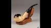 1970s Ben Wade Jambo Block Meerschaum Bent Tomato Black Top Saddle Stem