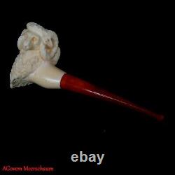 2 RAM HEADS Block Meerschaum Smoking Pipe, Antique Meerschaum, Vintage, AGM-1096