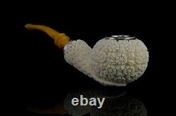 925 Silver ORNATE Tomato pipe By YUNAR New Block Meerschaum Handmade W Case#913