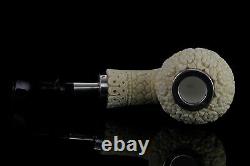 925 Silver ORNATE Tomato pipe By YUNAR New Block Meerschaum Handmade W Case#913