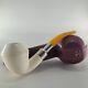 9mm Filtered Smooth Bulldog Block Meerschaum Pipe Silver Spigot Handmade By Cpw1