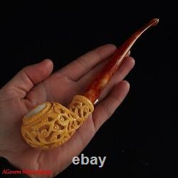 AGovem Churchwarden Tomato Block Meerschaum Smoking Tobacco Pipe Pipa AGM-1776