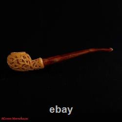 AGovem Churchwarden Tomato Block Meerschaum Smoking Tobacco Pipe Pipa AGM-1776