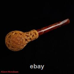 AGovem Churchwarden Tomato Block Meerschaum Smoking Tobacco Pipe Pipa AGM-1776