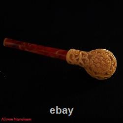 AGovem Churchwarden Tomato Block Meerschaum Smoking Tobacco Pipe Pipa AGM-1776