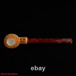 AGovem Churchwarden Tomato Block Meerschaum Smoking Tobacco Pipe Pipa AGM-1776