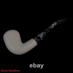 AGovem Dublin Block Meerschaum Smoking Pipe, Carved Pipe, Vintage Pipe, AGM-1455