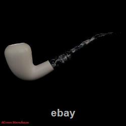 AGovem Dublin Block Meerschaum Smoking Pipe, Carved Pipe, Vintage Pipe, AGM-1455