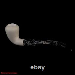 AGovem Dublin Block Meerschaum Smoking Pipe, Carved Pipe, Vintage Pipe, AGM-1455