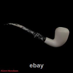 AGovem Dublin Block Meerschaum Smoking Pipe, Carved Pipe, Vintage Pipe, AGM-1455