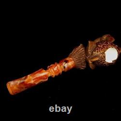 AGovem Handcarved Eagle Claw Block Meerschaum Smoking Tobacco Pipe Pipa AGM-1705