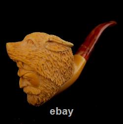 AGovem Handcarved Hunter Block Meerschaum Smoking Tobacco Pipe Pipa, AGM-1430