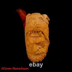 AGovem Handcarved Hunter Block Meerschaum Smoking Tobacco Pipe Pipa, AGM-1430