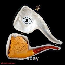 AGovem Handcarved Hunter Block Meerschaum Smoking Tobacco Pipe Pipa, AGM-1430