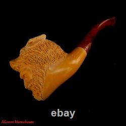 AGovem Handcarved Hunter Block Meerschaum Smoking Tobacco Pipe Pipa, AGM-1430