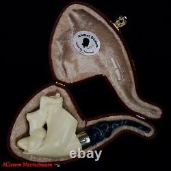 AGovem Handcarved Nude Lady Block Meerschaum Smoking Pipe, Pipa Pfeife AGM-1194