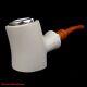 Agovem Handcarved Xl Reverse Poker Block Meerschaum Smoking Pipe Set Agm-1690