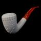 Agovem Handmade Dublin Block Meerschaum Smoking Tobacco Carved Pipe Pipa Agm1476