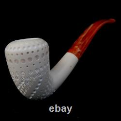 AGovem Handmade Dublin Block Meerschaum Smoking Tobacco Carved Pipe Pipa AGM1476