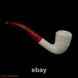 AGovem Handmade Dublin Block Meerschaum Smoking Tobacco Carved Pipe Pipa AGM1476