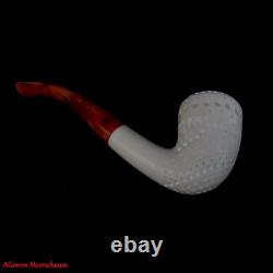 AGovem Handmade Dublin Block Meerschaum Smoking Tobacco Carved Pipe Pipa AGM1476