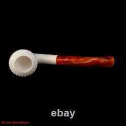 AGovem Handmade Dublin Block Meerschaum Smoking Tobacco Carved Pipe Pipa AGM1476