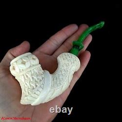 AGovem Handmade Freehand Unsmoked Block Meerschaum Smoking Tobacco Pipe AGM-1613