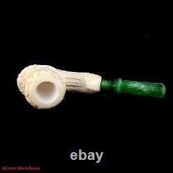 AGovem Handmade Freehand Unsmoked Block Meerschaum Smoking Tobacco Pipe AGM-1613