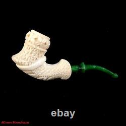 AGovem Handmade Freehand Unsmoked Block Meerschaum Smoking Tobacco Pipe AGM-1613