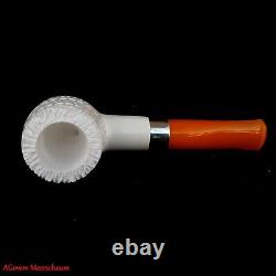 AGovem Handmade Lattice Block Meerschaum Smoking Tobacco Pipe Pipa AGM-1519