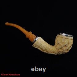 AGovem Handmade ORNAMENT Reverse Block Meerschaum Smoking Tobacco Pipe AGM-1795