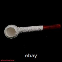 AGovem Handmade Rustik Block Meerschaum Smoking Tobacco Carved Pipe Pipa AGM1488