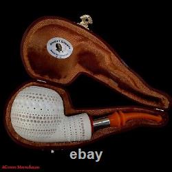 AGovem Lattice Apple Block Meerschaum Smoking Pipe Meerschaumpfeife AGM-1669