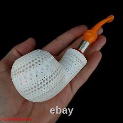 AGovem Lattice Apple Block Meerschaum Smoking Pipe Meerschaumpfeife AGM-1669