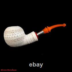 AGovem Lattice Apple Block Meerschaum Smoking Pipe Meerschaumpfeife AGM-1669