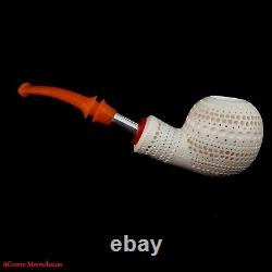 AGovem Lattice Apple Block Meerschaum Smoking Pipe Meerschaumpfeife AGM-1669