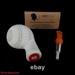 AGovem Lattice Apple Block Meerschaum Smoking Pipe Meerschaumpfeife AGM-1669