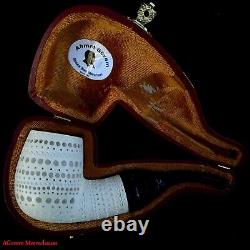 AGovem Unsmoked Handmade Reverse Block Meerschaum Smoking Tobacco Pipe AGM-1623