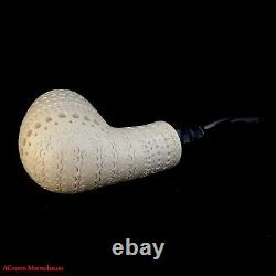 AGovem Unsmoked Handmade Reverse Block Meerschaum Smoking Tobacco Pipe AGM-1623