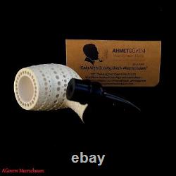 AGovem Unsmoked Handmade Reverse Block Meerschaum Smoking Tobacco Pipe AGM-1623