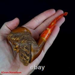 AGovem Unsmoked Santa Clause Block Meerschaum Smoking Tobacco Pipe, AGM-1546