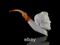 Abraham Lincoln Pipe By Erdogan EGE Handmade Block Meerschaum-NEW W CASE#1347