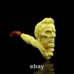 Abraham Lincoln Pipe By Kenan Handmade Block Meerschaum-NEW W CASE#1035