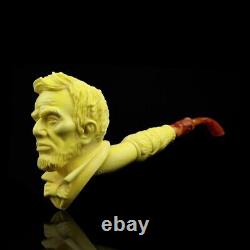 Abraham Lincoln Pipe By Kenan Handmade Block Meerschaum-NEW W CASE#1035