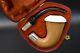 African Mahogany Wood Sherlock Pipe W Block Meerschaum Cap Handmade W Case#1