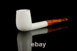 Ali Large Smooth Billiard PIPE-BLOCK MEERSCHAUM-NEW-HAND CARVED W Case#865