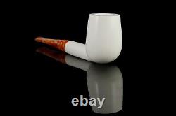 Ali Large Smooth Billiard PIPE-BLOCK MEERSCHAUM-NEW-HAND CARVED W Case#865