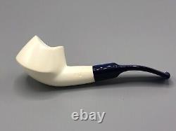 Ali Smooth Whale Pipe BLOCK MEERSCHAUM-NEW-HAND CARVED W Case#1702