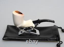Altinay Meerschaum Pipe Freehand Dublin with Push-Pull Tenon, Block Meerschaum