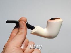 Altinay Meerschaum Pipe Freehand Dublin with Push-Pull Tenon, Block Meerschaum